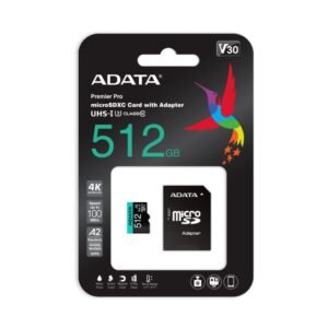 MICRO SD ADATA 512GB PREMIER PRO MICROSDXC/SDHC UHS-I U3 CLASS 10 V30S