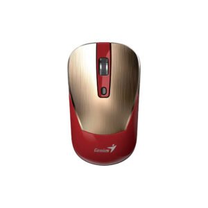 MOUSE GENIUS/NX-7125 WIRELESS GOLD Y RED /AI COPILOT /4 BOTONES /1200 DPI /RF 2.4GHZ /PILA AA /WIN