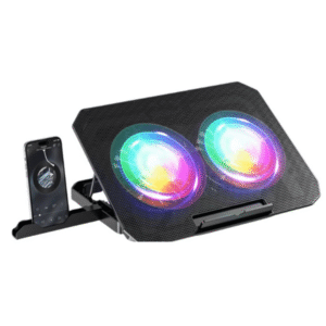 COOLER SPEEDMIND COS8870 COOLING PAD NEGRO RGB CON HUB Y CELL PHONE STAND