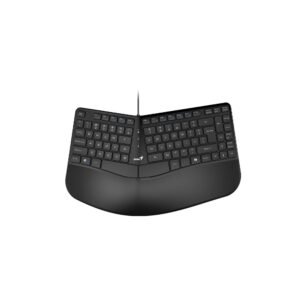 TECLADO GENIUS ERGO KB-700 NEGRO USB  TECLA COPILOT  MULTIMEDIA  REPOSAMANOS WIN 10  11 MAC OS 10.