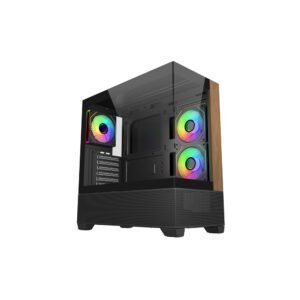 CASE COOLER MASTER/MID TOWER ELITE 690 BLACK WOOD 1X120MM ARGB REAR 2X120MM SIDE MOUNT