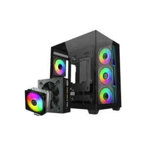 CASE COOLER MASTER/E681 MID TOWER BLACK WOOD BUNDLE FUENTE 750W GOLD - AIR COOLER 212 SPECTRUM