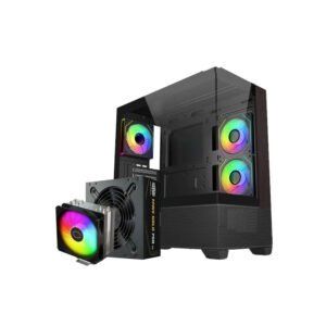 CASE COOLER MASTER/E690 MID TOWER BLACK WOOD BUNDLE FUENTE 750W GOLD - AIR COOLER 212 SPECTRUM